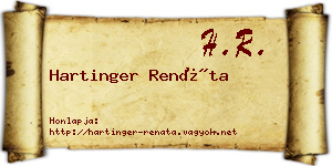 Hartinger Renáta névjegykártya