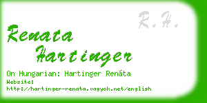 renata hartinger business card